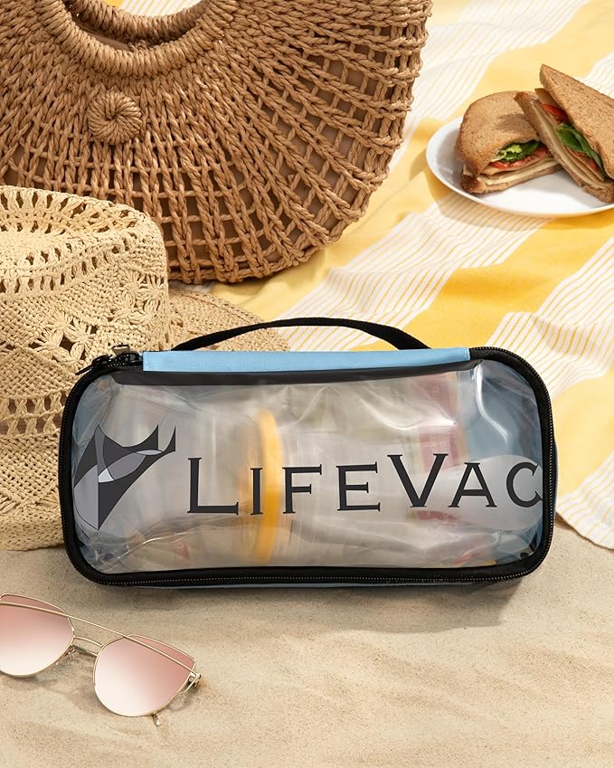 LifeVac Blue Travel Kit 2 Pack - Portable Suction Rescue Device, First Aid Kit for Kids and Adults, Portable Airway Suction Device for Children and Adults