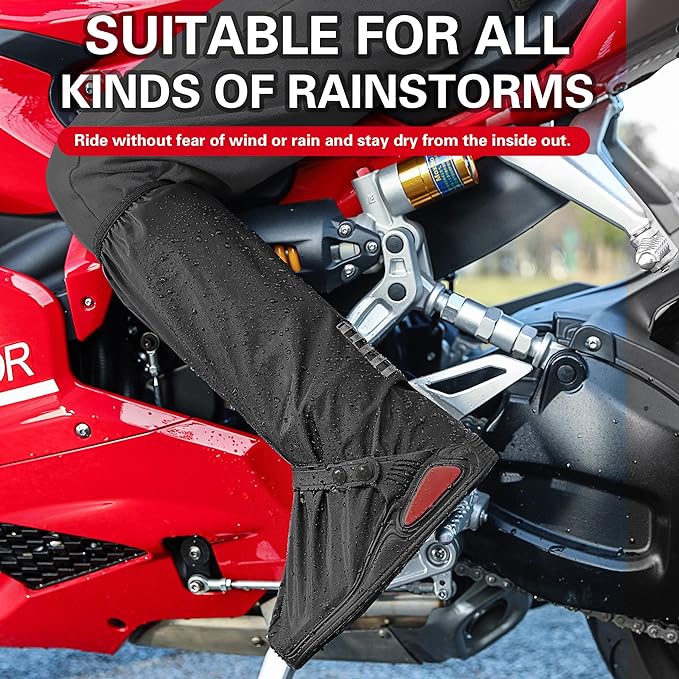 iCreek Waterproof Shoe Covers Reflective Rain Boot Foldable Non-Slip Protective Overshoes for Rainy Day, Hiking, Outdoor