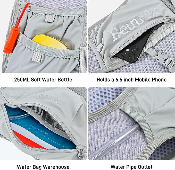 Hydration Running Backpack: Ultra Trail Running Vest for Marathon and Trekking Lightweight Hydration Backpack Daypack for Cycling ( Without Bladder)