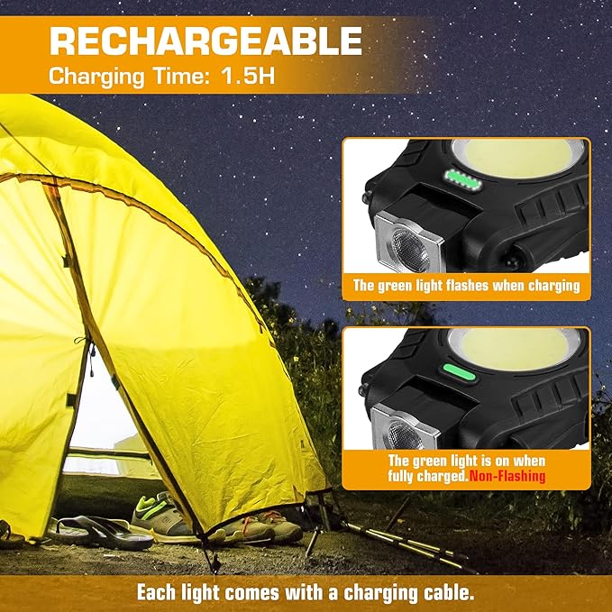 EverBrite Mini Hat Clip Light, Rechargeable Magnetic Keychain Work Light with Sensor Mode, 180° Rotatable Bracket, Bottle Opener, Clip Design - for Hiking, Camping, 6 Modes, Black