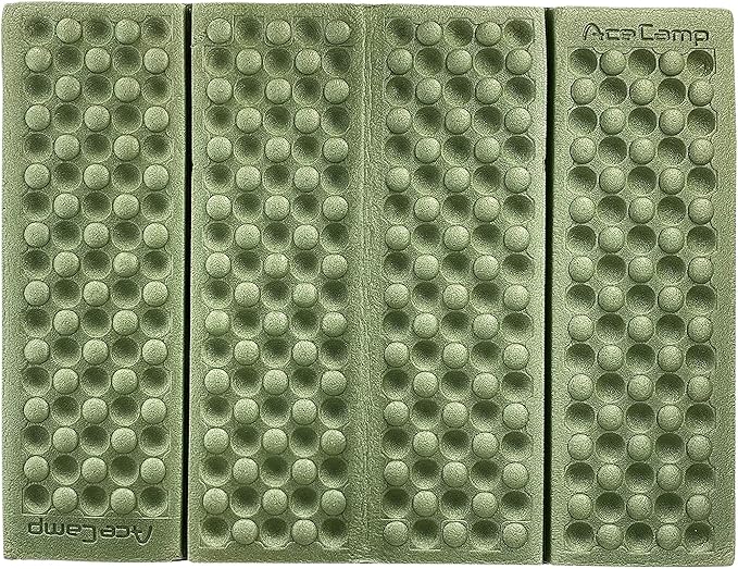 AceCamp 3940 Portable Lightweight Mini Waterproof Folding Mat, Foam Sitting Pad for Outdoor Activities, Foldable Kneeling and Seat Cushion for Comfort, Red