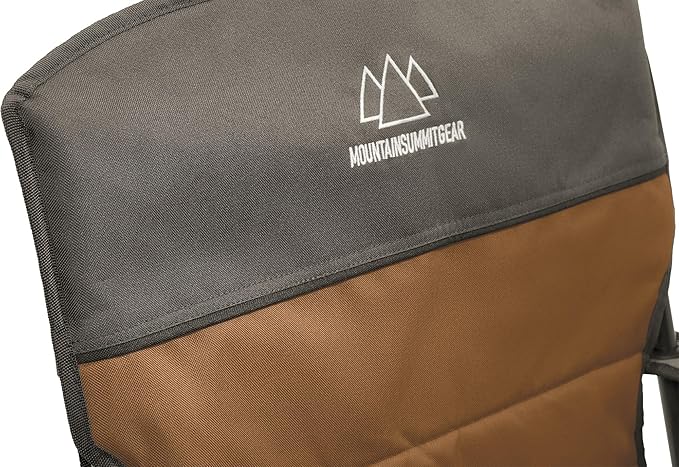 Quilted Low Camping Chair with Padded Seat and Back for Camping/Hiking/Backpacking Made by Caddis Sports (Low Chair (Brown))