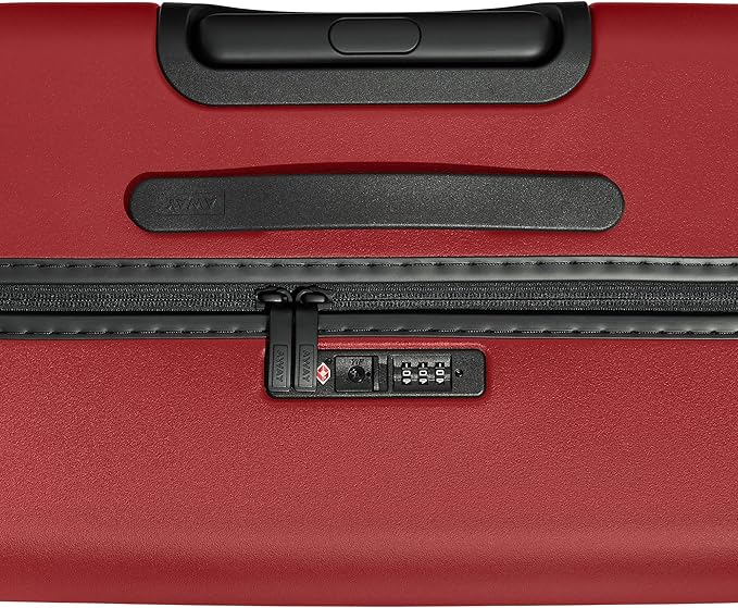 Away Medium Checked Luggage, Lightweight Hard Shell Suitcase with Spinner Wheels, Durable Rolling Luggage, TSA Lock, 26 Inch, Tango Red