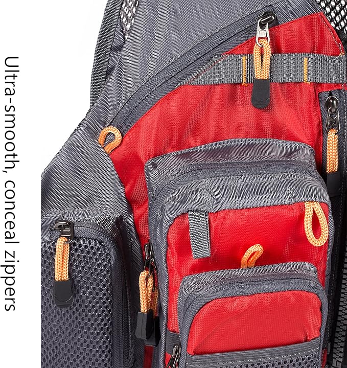 BASSDASH Strap Fishing Vest Adjustable for Men and Women, for Fly Bass Fishing and Outdoor Activities