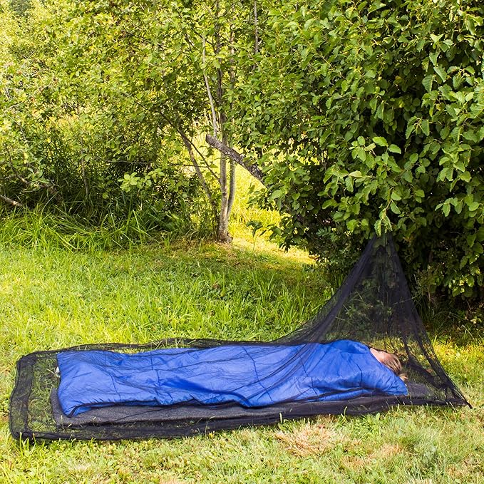 MEKKAPRO Mosquito Netting for Camping with Carry Bag, Mosquito Net Tent, Compact and Lightweight Bug Net for Camping, Mosquito Netting for Bed, Fits Sleeping Bags, Tent, Bed (Single)